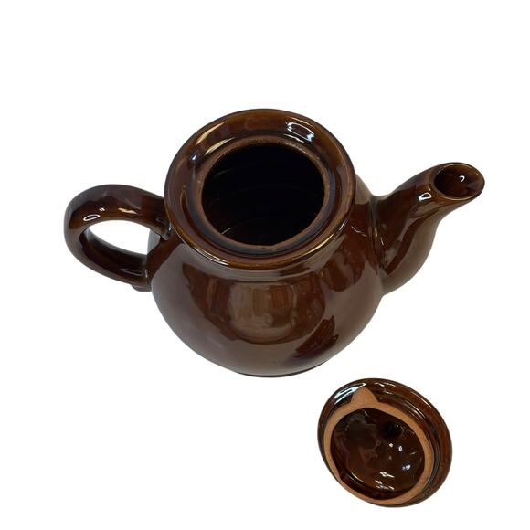 Vintage Collectible Large Brown Ceramic Tea Pot - Picture 2 of 4